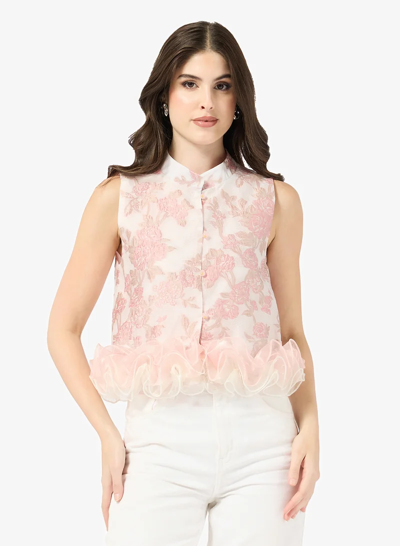 ايلا Floral Top With Ruffles